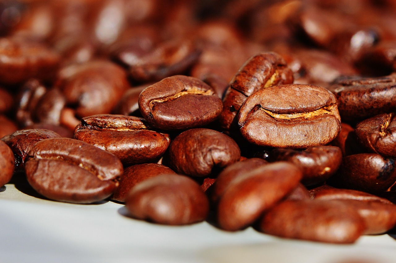 Close-up of roasted coffee beans, the source of the caffeine dose that determines how long stimulation lingers in the body