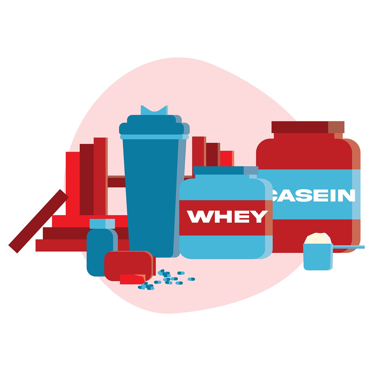 A scoop of white powder supplement rests beside a dumbbell, evoking the well-characterized dosing protocols that back creatine compared to less-studied compounds