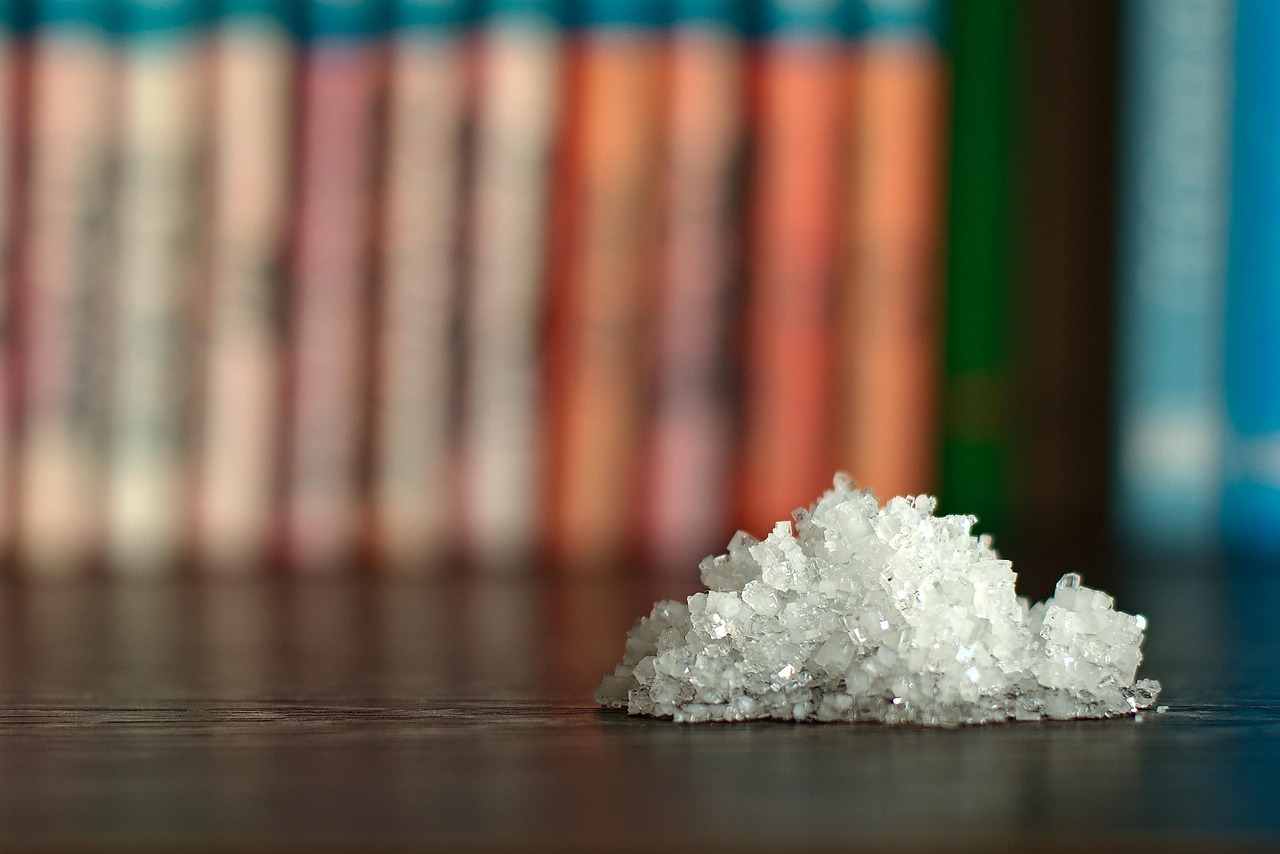 Salt, crystal, crystals — illustrating How Much Bacteriostatic Water to Add to a Peptide Vial