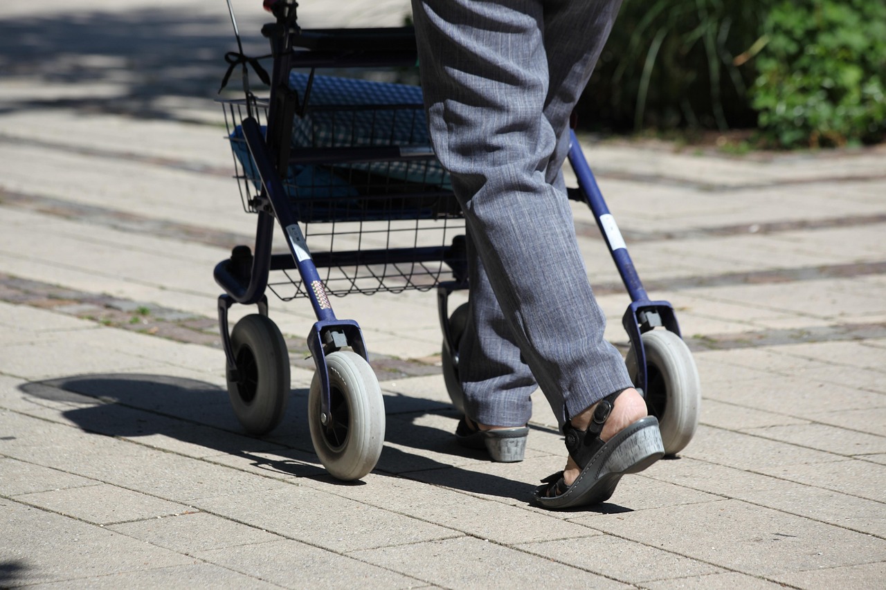 Rollator, senior, old human — illustrating Measuring Healthspan vs Lifespan