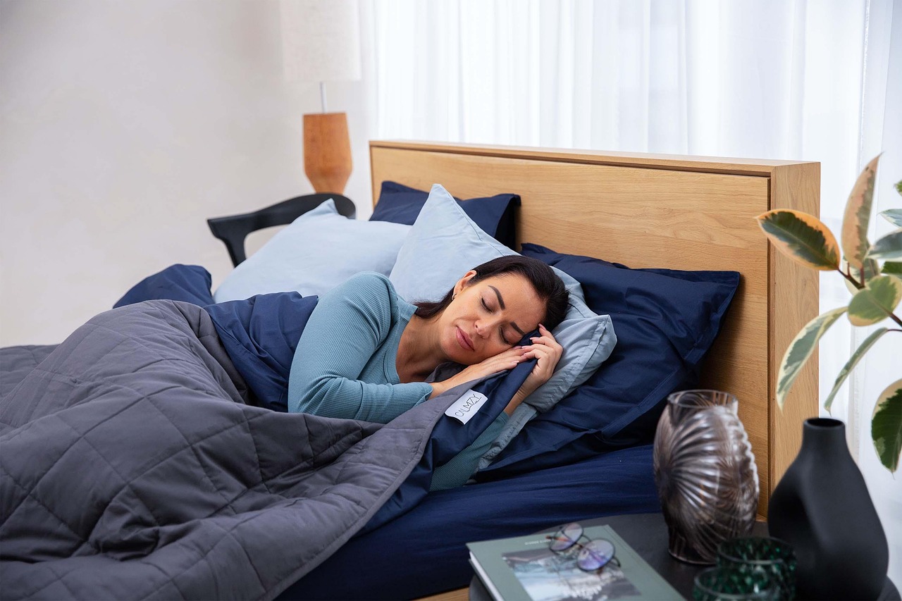 Sleeping, mood, rest — illustrating Nutrition for Sleep: Carbs, Protein, and Timing
