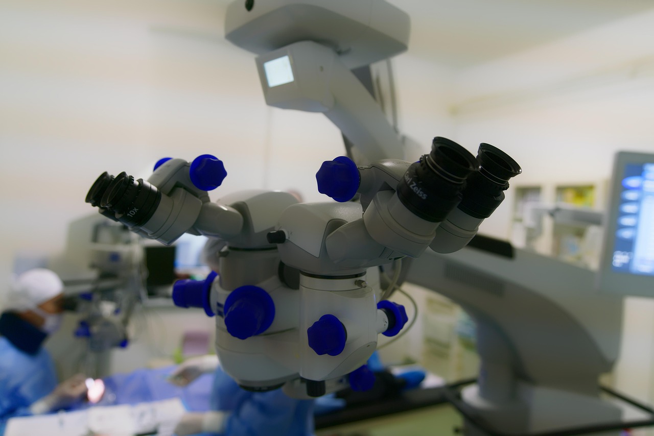 Microscope, cataract microscope, operation — illustrating Peptides for Women: What the Sex-Specific Data Shows