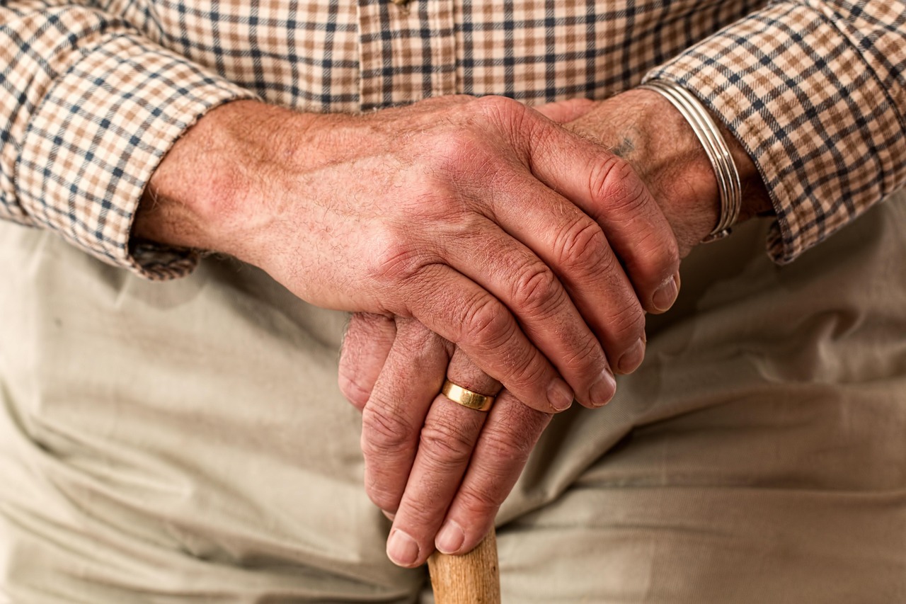 Elderly, hands, ring — illustrating Plasma Dilution and Young Blood: A Skeptic’s Look
